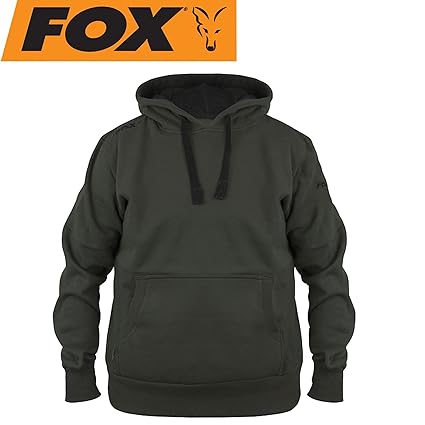 Fox Green Black Hoodie - Angelpullover, Hoody, Kapuzenpullover zum Angeln, Anglerpullover, Pullover für Angler