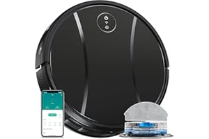 Tipdiy Robot Vacuum and Mop Combo, 4200Pa Powerful Robotic Vacuum Cleaner with Self-Charging, Home Automatic Robot Aspiradora for Hardwood Floor, Low Carpet, Pet Hair, App&Voice&Remote Control
