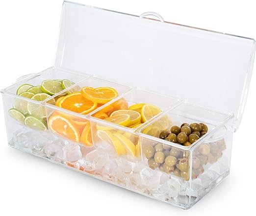 Amazon Com Chilled Bar Top Food Condiment Dispenser 4 Tray