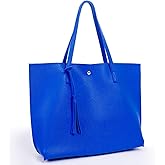 Nodykka Women Tote Bags Top Handle Satchel Handbags PU Faux Leather Tote Bag with Tassel Shoulder Purse