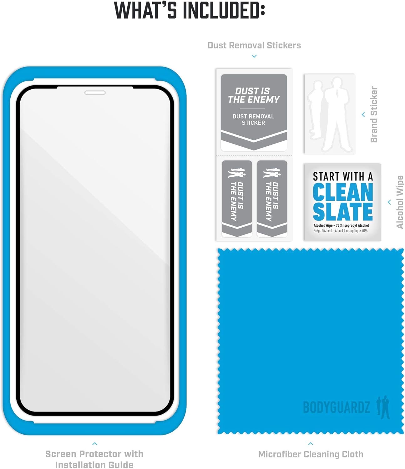 BodyGuardz - Pure 2 Edge Glass Screen Protector for iPhone 11, Ultra-Thin Edge-to-Edge Tempered Glass Screen Protection - Case Friendly