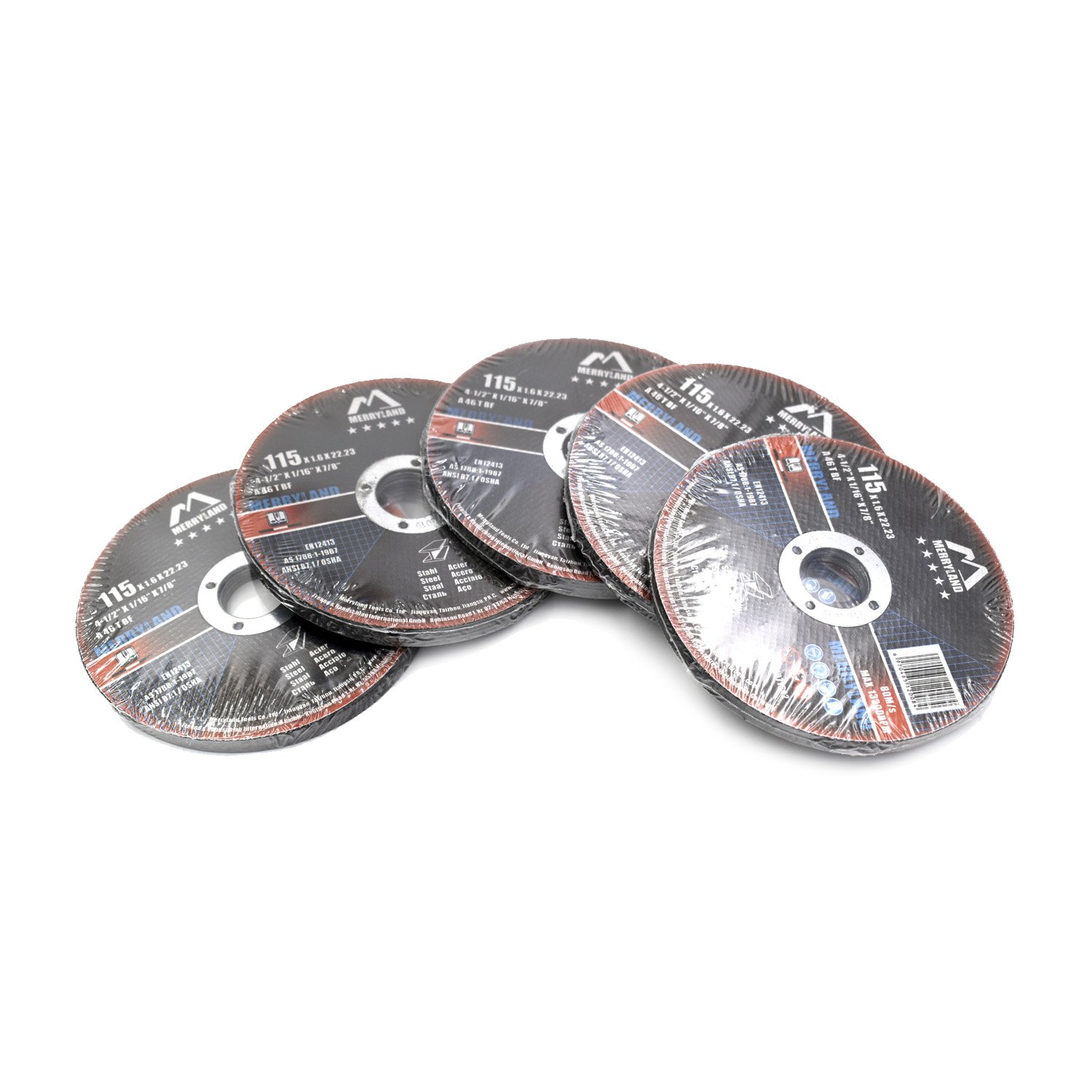 Merryland Cutting Disc 115 Metal for Angle Grinder 115 X 1.6 X 22.23 mm Cutting Wheel 25 Pieces, Steel Iron 4.5 inch Type 41 - Image 4