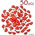 50pcs Fish WOW! 1" Fishing float Snap-On Round Floats Push Button Float Bobbers Red White