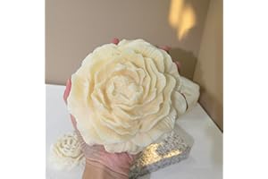 GENERIC Huge Large Big 6 in Peony Flower Silicone Mold ，Used for Making Gypsum Candles Resin Cement Holiday Sacrifice Mould (Large C Peony)