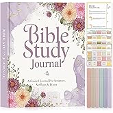 Lanpn Bible Study Journals for Women with Tabs & Highlighters, Church Notes Taking Daily Devotional Journaling, Leather Bible Prayer Guide Notebook Christian Religious Faith Based Gifts