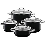 Silit 15180011 Topf-Set 4-teilig, Piano Black: Amazon.de