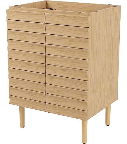 Armário De Banheiro JONATHAN Y - 58.4cm Com Prateleiras Nogueira