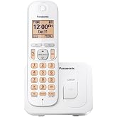Panasonic Cordless Phone, 1.6" Backlit Display, Call Block, Speakerphone, 10 Hours Talk Time, 1 Handset - KX-TGC200W (White)