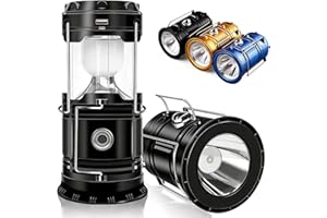 Collapsible Portable LED Camping Lantern Lightweight Waterproof Solar USB Rechargeable LED Flashlight, Solar Lanterns Waterpr