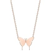 MEVECCO Gold Dainty Initial Necklace 18K Gold Plated Butterfly Pendant Name Necklaces Delicate Everyday Necklace for Women Minimalist Personalized Jewelry