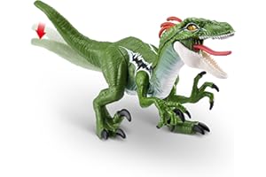 Robo Alive Dino Action Raptor by ZURU Dinosaur Toys, Real Biting Action, Lifelike Roars Sound, Battery-Powered Robotic Interactive Electronic Reptile Toy for Boys