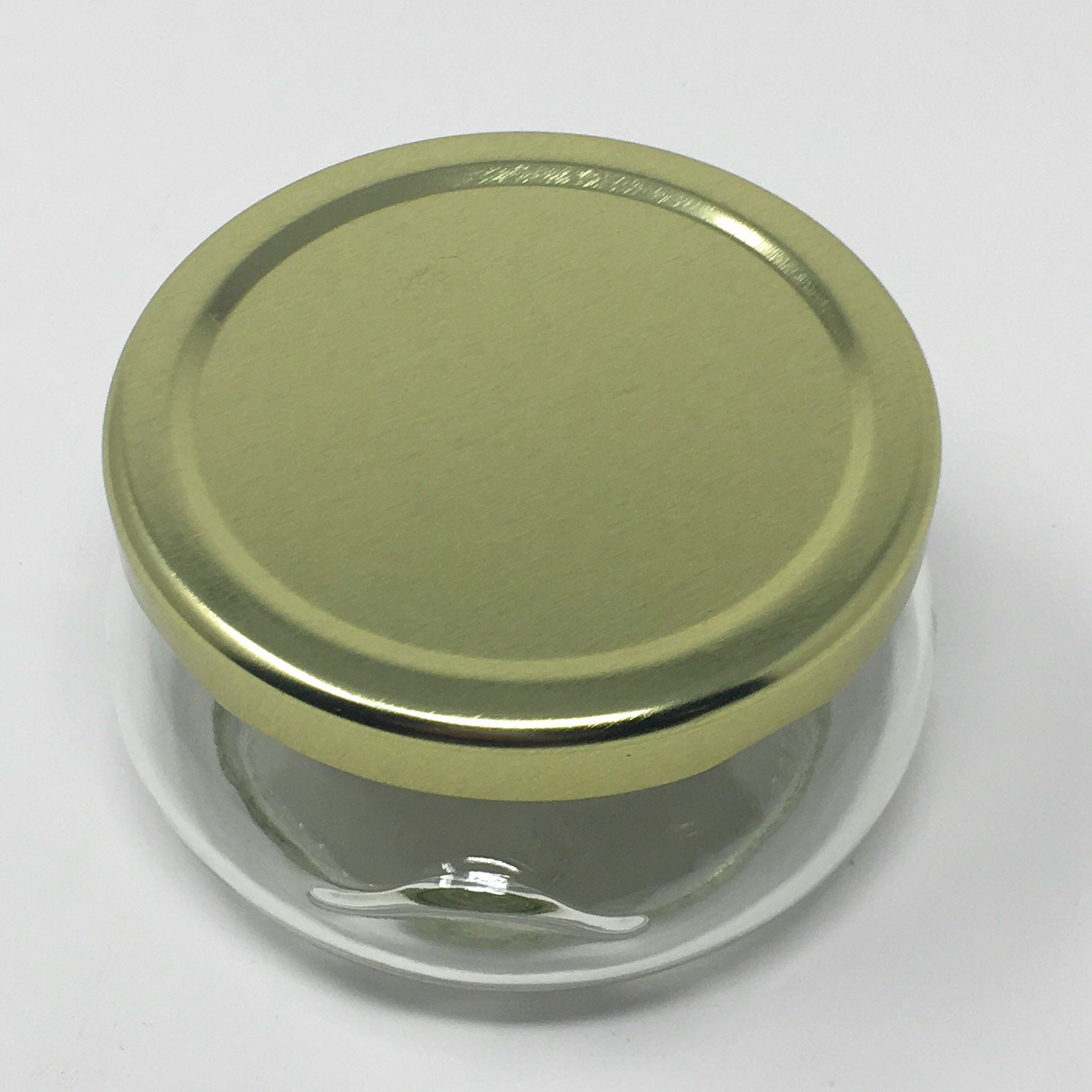 6 oz Glass Tureen Jar with Gold Metal Lid 12 pack by Packaging For You