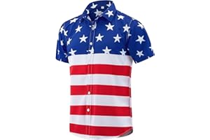 J&DHUASHA Men's Hawaiian Shirts Casual Button Down Short Sleeve Aloha Beach Dress Shirt