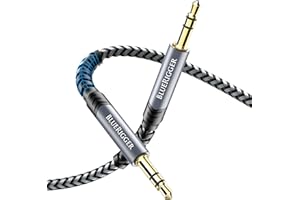 BlueRigger 3.5mm Stereo Audio Cable (10FT, 24K Gold Plated Jack, Auxiliary Cable, Male to Male, Hi-Fi Sound) – Aux Cord for H