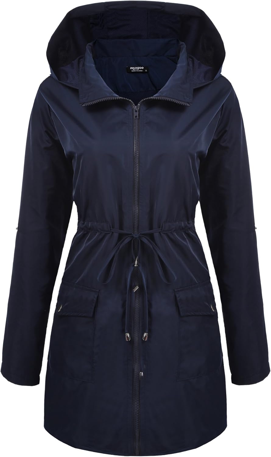 long windbreaker jacket