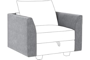 HONBAY Side Armrest Module for Modular Sofa Pair of Armrests for Sectional Modular Couch, Grey