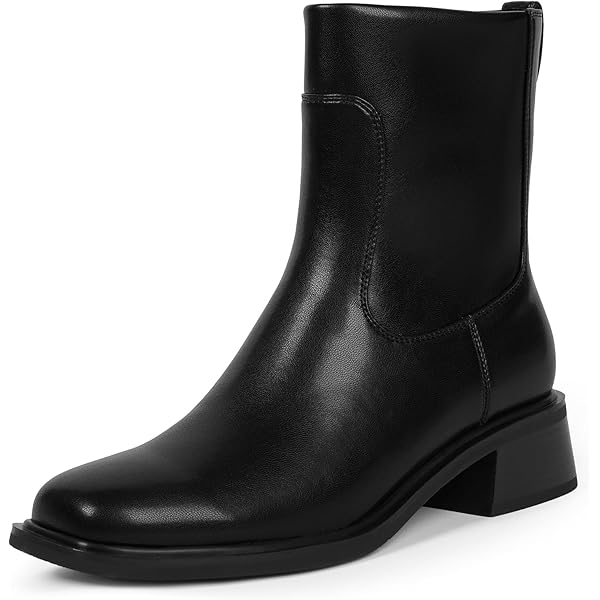 Amazon.com | Women's Fashion Ankle Boots Chunky Low Block Heel