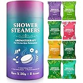 Shower Steamers Aromatherapy with Premium Essential Oils, 8 Packs Variety Shower Bath Bombs with Individually Wrapped for Home-Spa Relaxation & Self Care, Stress Relief, Gifts for Women and Men