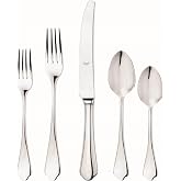 MEPRA 106422005 Dolce Vita 5-Piece Durable 18/10 Stainless Steel American Style Flatware Cutlery Set for Fine Dining, Dishwasher Safe, Service for 1
