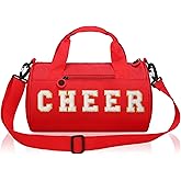 Sunnymove Red Cheer Bag for Girls Gym Sport 13x7 Inch Small Duffle Travel Dance Gymnastics Bags for Toddler Kid Girls Teens Student Athletes Workout