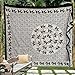 Black and White Indian Traditional Mandala Hippie Wall Hanging Cotton Tapestry Bohemian Bedspread (Elephant Floral Queen Size)