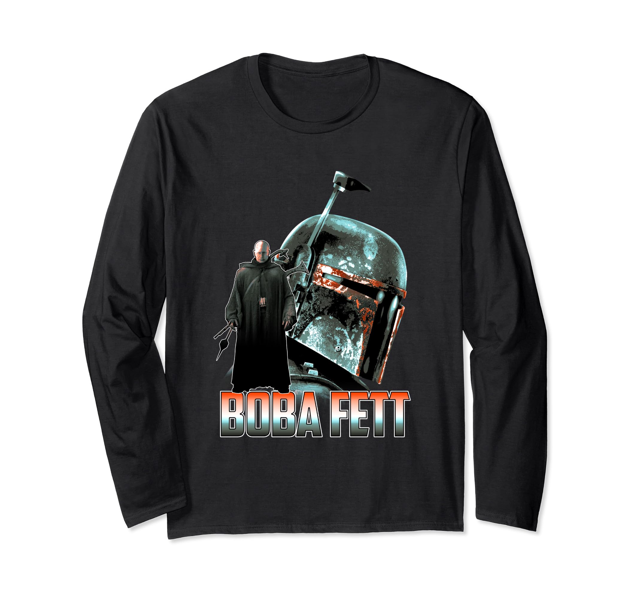 Star Wars: The Mandalorian Boba Fett Collage R14 Long Sleeve T-Shirt