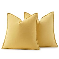 MIULEE Decorative Linen Pillow Covers 20x20 Inch