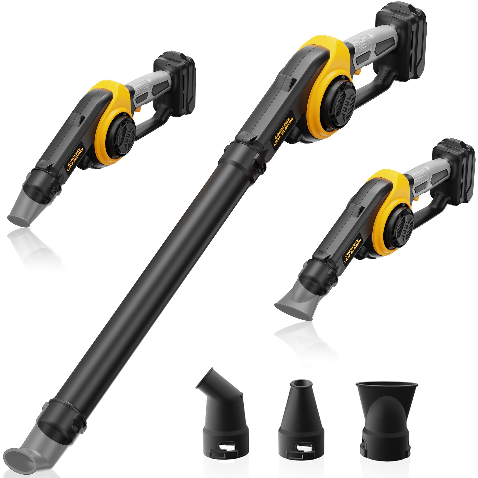 Photo 1 of HEINPRO Cordless Leaf Blower Compatible with DEWALT 20V Max Battery (Tool Only) 200MPH Small Electric Leaf Blowers w/ 3 Speeds Mode, Lightweight Mill Leaf Blowers Battery Powered for Patio