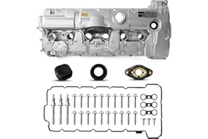 BELKEBIR Upgraded Aluminum Engine Valve Cover Kit Compatible with 2006-2013 BMW 125i 128i 130i 323i 328i 328xi 525i 528i 528xi 530i X3 X5 Z4, E60 E70 E82 E83 E84 E89 E90 E92 L6 3.0L/ 2.5L Replace 11127552281