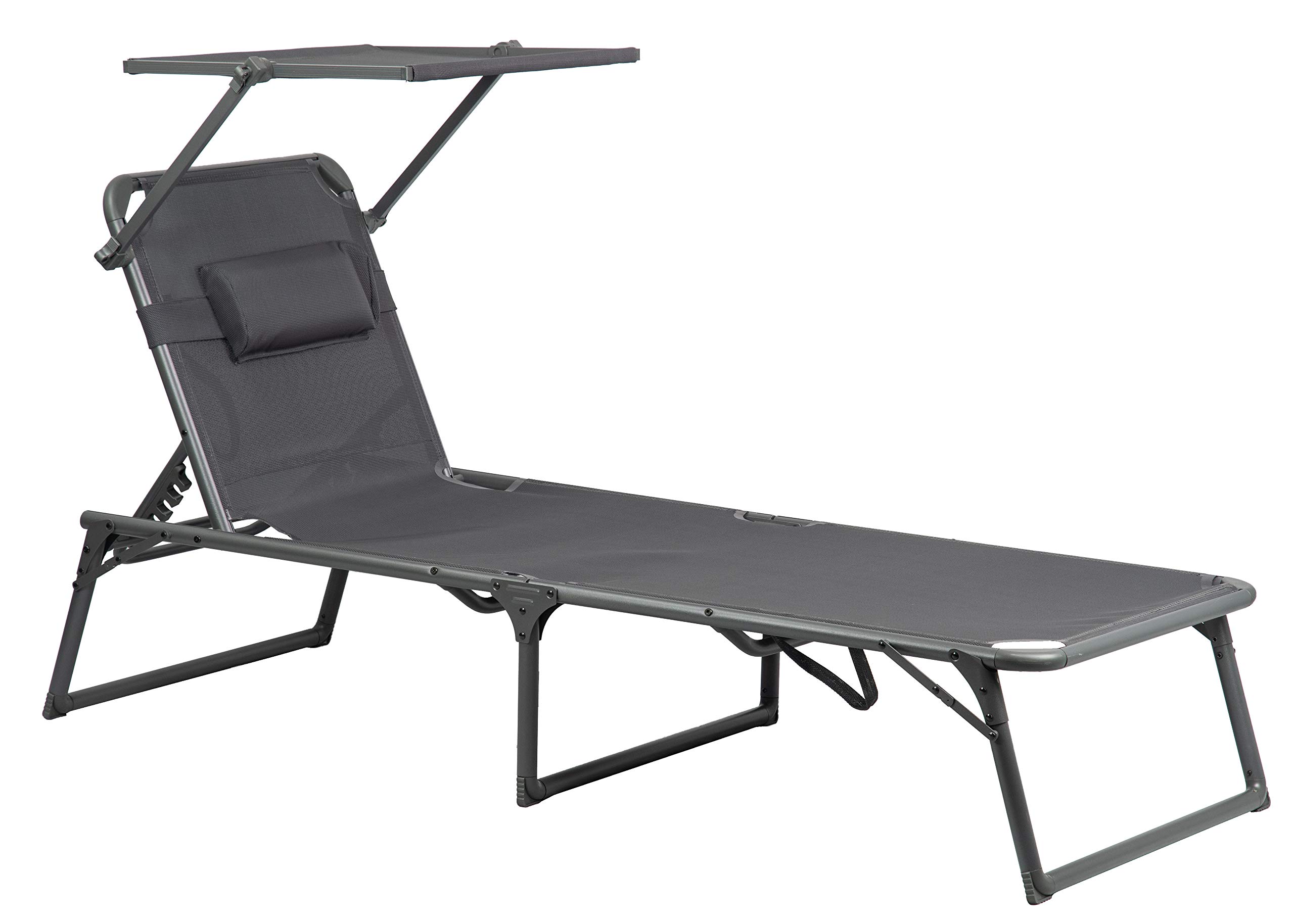 Portal Outdoors Unisex-Adult Kevin XXL camping and garden chair, gray, large