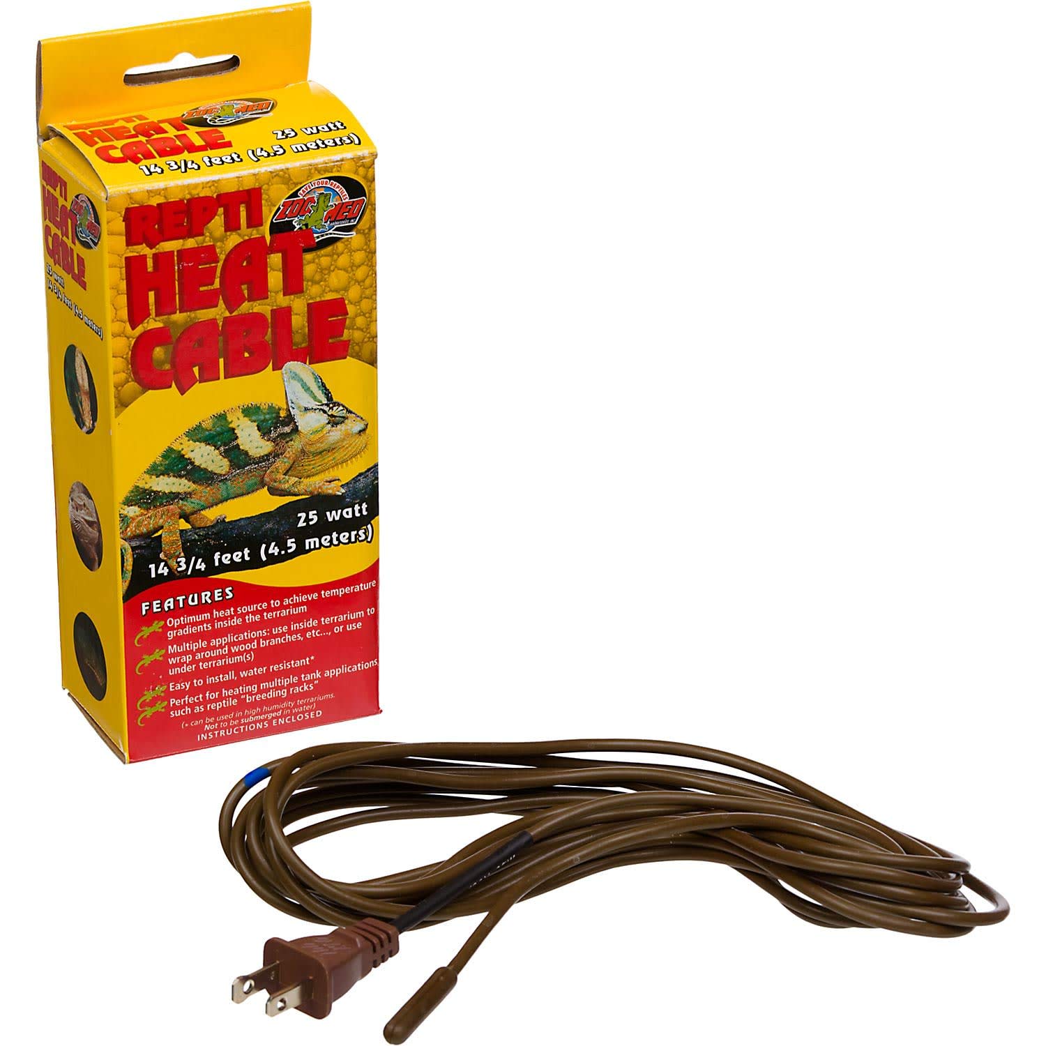Zoo Med RHC-150 Repti Heat Cable, 25 Watt, 4.5 m