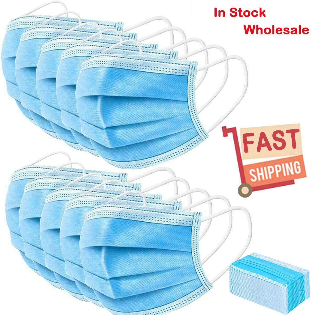 WONE20 PC Disposable Earloop Face Masks，Great for Virus Protection and Personal Health
