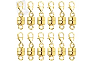 MKCYD Magnetic Necklace Clasp with Lobster Clasp,14K Gold and Silver Magnetic Jewelry Clasps for Necklace Extender Bracelet Closures