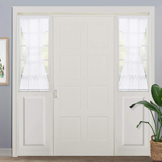 NICETOWN Sidelight Curtains for Front Door, Door Side Light Sheers