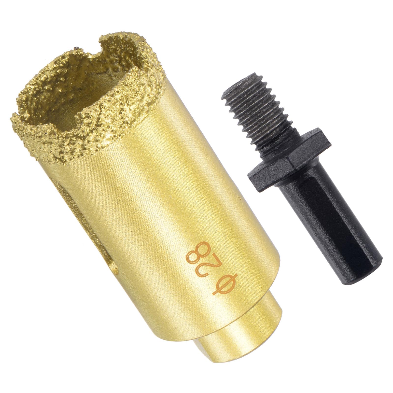 CoCud Diamond Drill Bits Set, 28mm Cutting Diameter, Brazed Diamond Core Drill Bits with M10 Arbor Adapter - (Applications: for Tile Ceramic Marble Stone Glass) — image 1