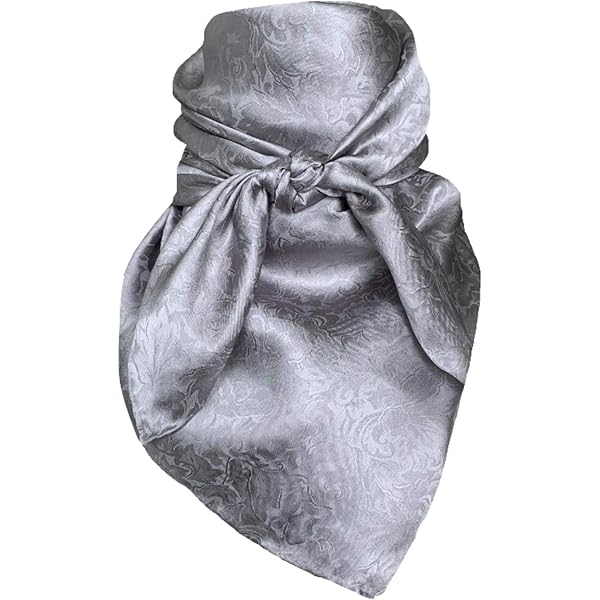 Royal Silk Aviator Scarf - GREY - Soft, Sleek, Stylish – Double