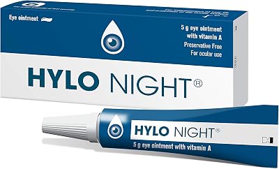 HYLO Night Eye Ointment 5g - Preservative & Phosphate-Free for Dry Eyes