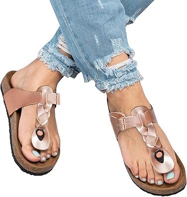 cork flip flops womens