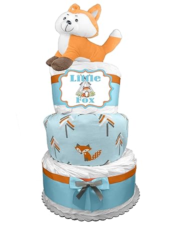 Amazon Com Fox 3 Tier Diaper Cake Baby Shower Gift For A Boy Amazon Com Fox 3 Tier Diaper Cake Baby Shower Gift For A Boy