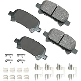 Akebono Ultra-Premium Ceramic Rear Disc Brake Pads, GREY