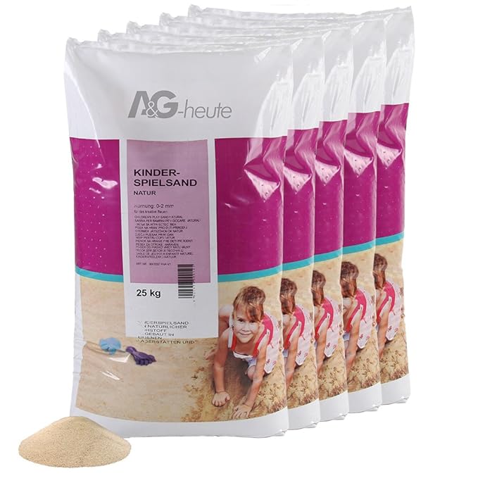 A&G-heute 125kg Spielsand Quarzsand für Sandkasten Dekosand TÜV Nord geprüft TOP Qualität