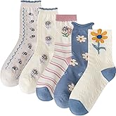 Daphene Womens Cute Socks All Season | Premium Combed Cotton Breathable Soft | Cartoon Animal Patterns | Cozy Holiday Gifts