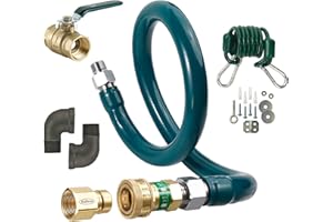 Krowne Metal M7536K Royal Series Movable Gas Connection Kit, 3/4" I.D., 36"L, Quick Disconnect