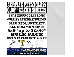WHOLESALE ARTS AND FRAMES 0.06'' Clear Plexiglass