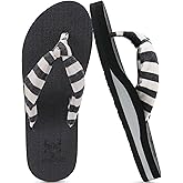 KuaiLu Flip Flops for Women with Arch Support Yoga Mat Comfortable Summer Beach Walking Thong Cushion Sandals Slip On Indoor Outdoor