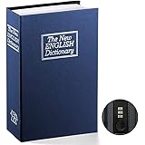 Book Safe with Combination Lock - Jssmst Home Dictionary Diversion Metal Safe Lock Box 2017, SM-BS0406L, navy large