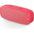 LENRUE Bluetooth Speaker, Wireless Portable Speaker with Loud Stereo Sound, Rich Bass, 12-Hour Playtime, Built-in Mic. Perfect for iPhone, Samsung and More (Red)