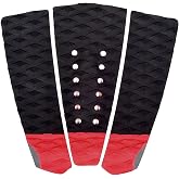 Abahub 3-Piece EVA Surfboard Traction Pad, Deck Pad with Kicker for Boards | Traction Pads Surfboard,Surf Pads,Stomp Pad Surf,Surfboard Grip Pad,Black/Blue/Green/Gray/Orange/Pink/White/Wine Red