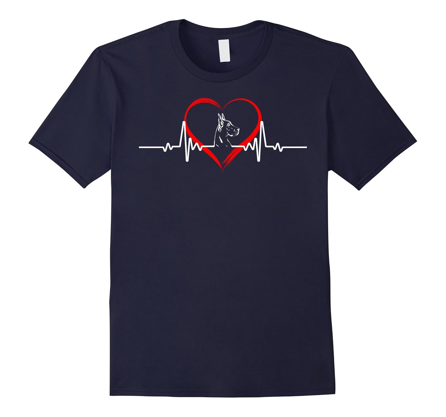 Great Dane T-shirt Heart Beat Lovers Shirt Gift-ANZ