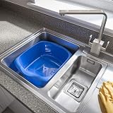Addis Large Rectangular Washing Up Bowl 9.5 L cobalt blue UK made view 2